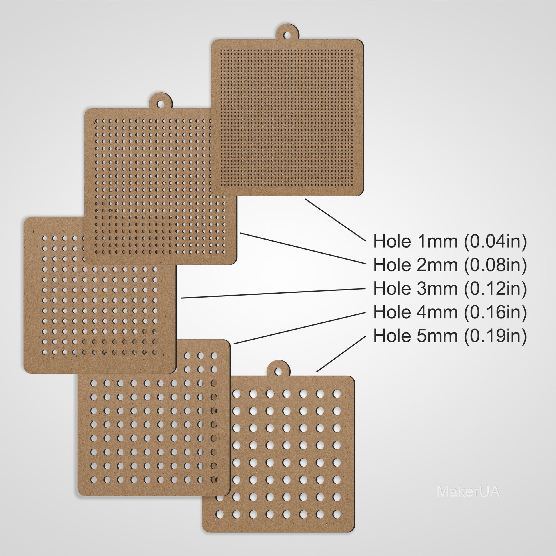 Wooden Cross Stitch Blank Base Embroidery Christmas Tree Ornaments Decorations Pendant DIY Jewelry Gift Bead Thread Needlecraft Shape Butterfly Hole 1mm S1 - MakerUA