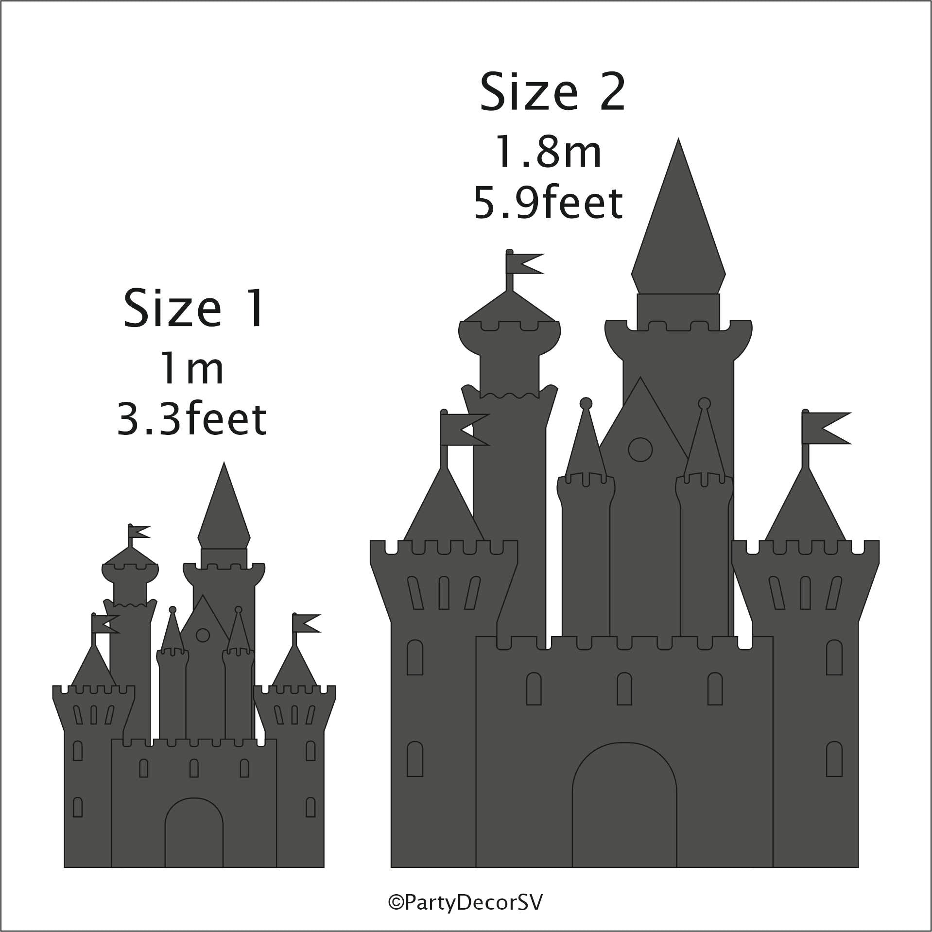 Princess Castle Backdrop Decorations girl birthday event party prop decor fairy tale sign table chair bed wall huge themed play room - MakerUA