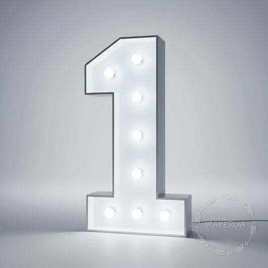 Numbers 0-9 decorations cold led bulb light neon lamp decor party text letters mark sign marquee - MakerUA
