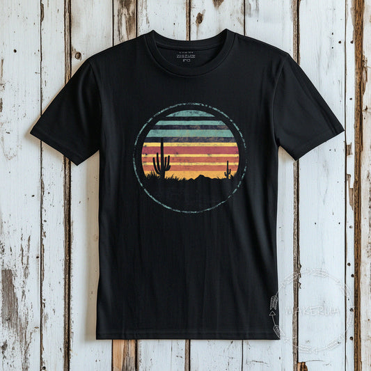 T-shirt cactus desert australia travel trip white cotton tee shirt print gift birthday - MakerUA