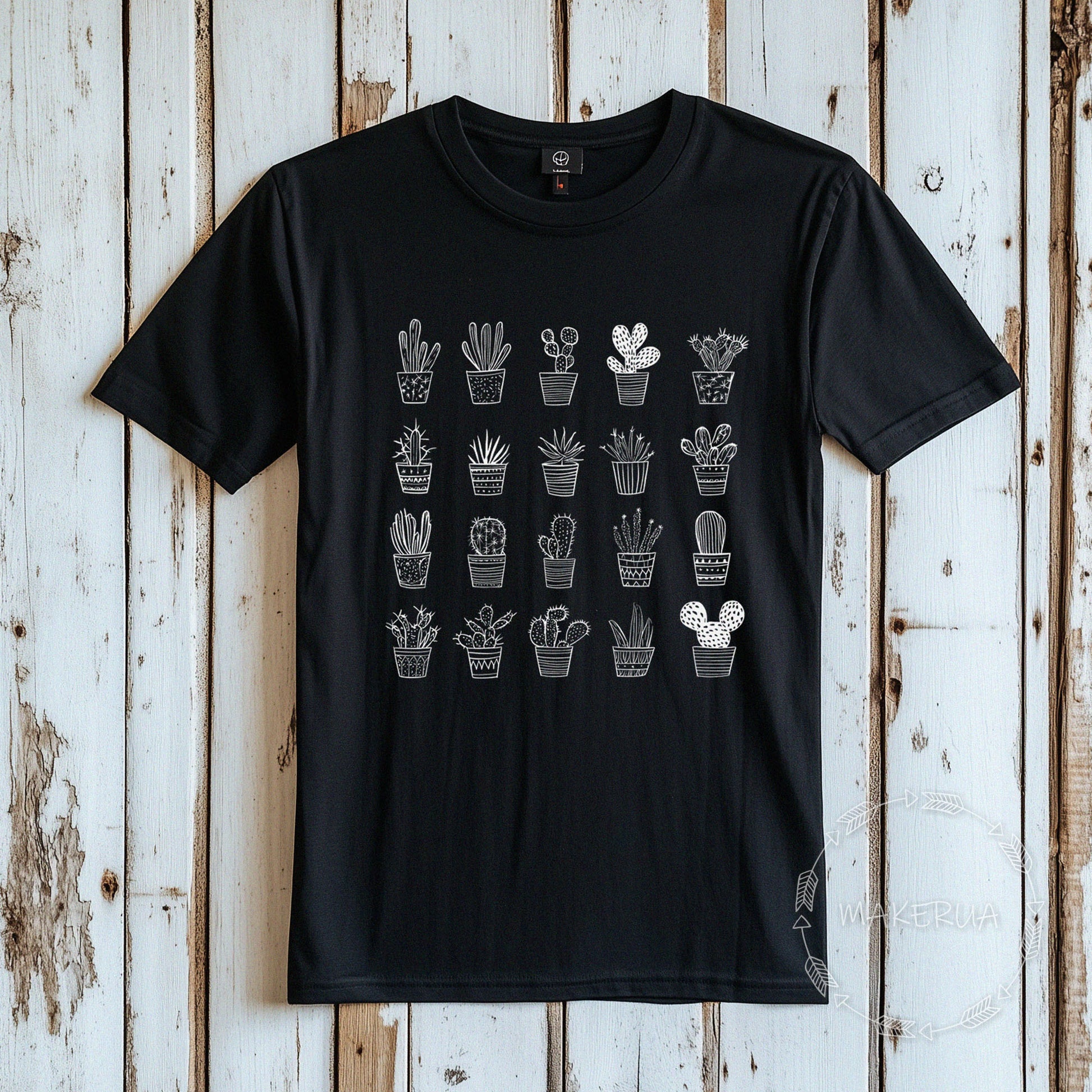 T-shirt cactus desert australia travel trip white cotton tee shirt print gift birthday - MakerUA