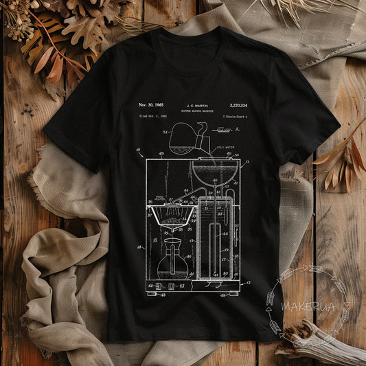 T-shirt coffee barista cafe black white cotton tee shirt print gift birthday - MakerUA