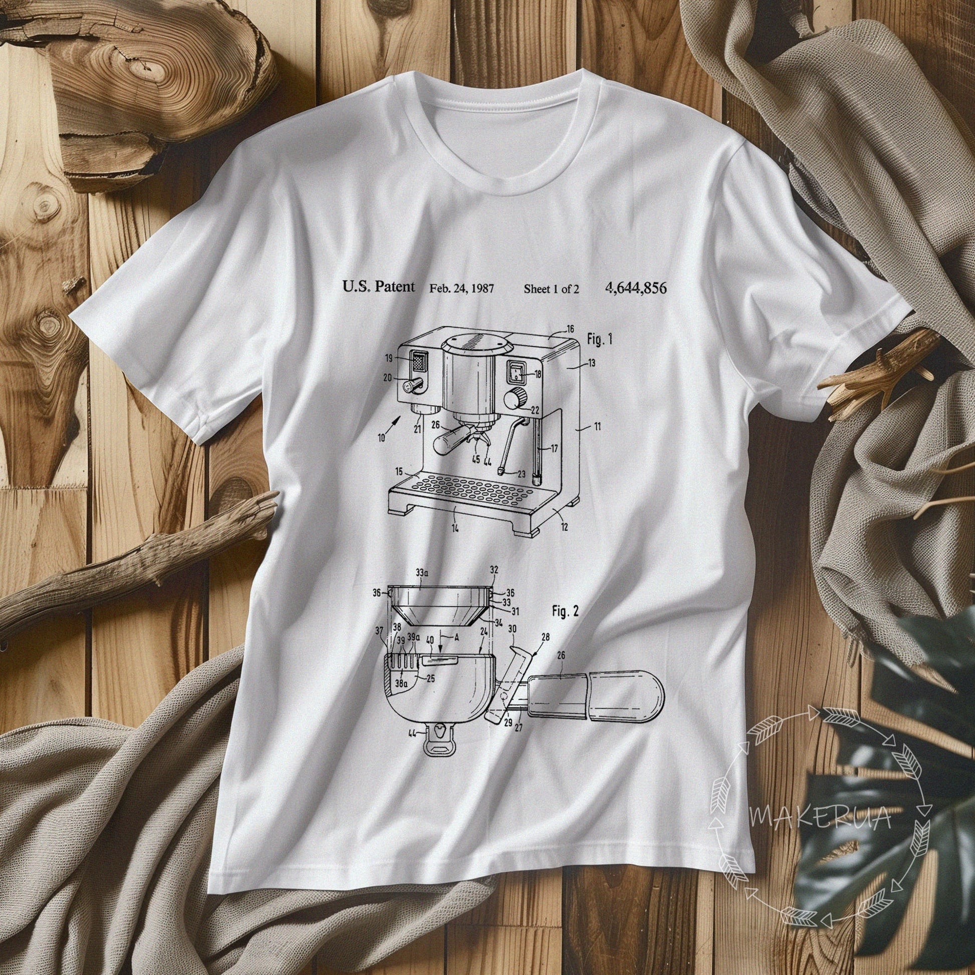 T-shirt coffee barista cafe black white cotton tee shirt print gift birthday - MakerUA