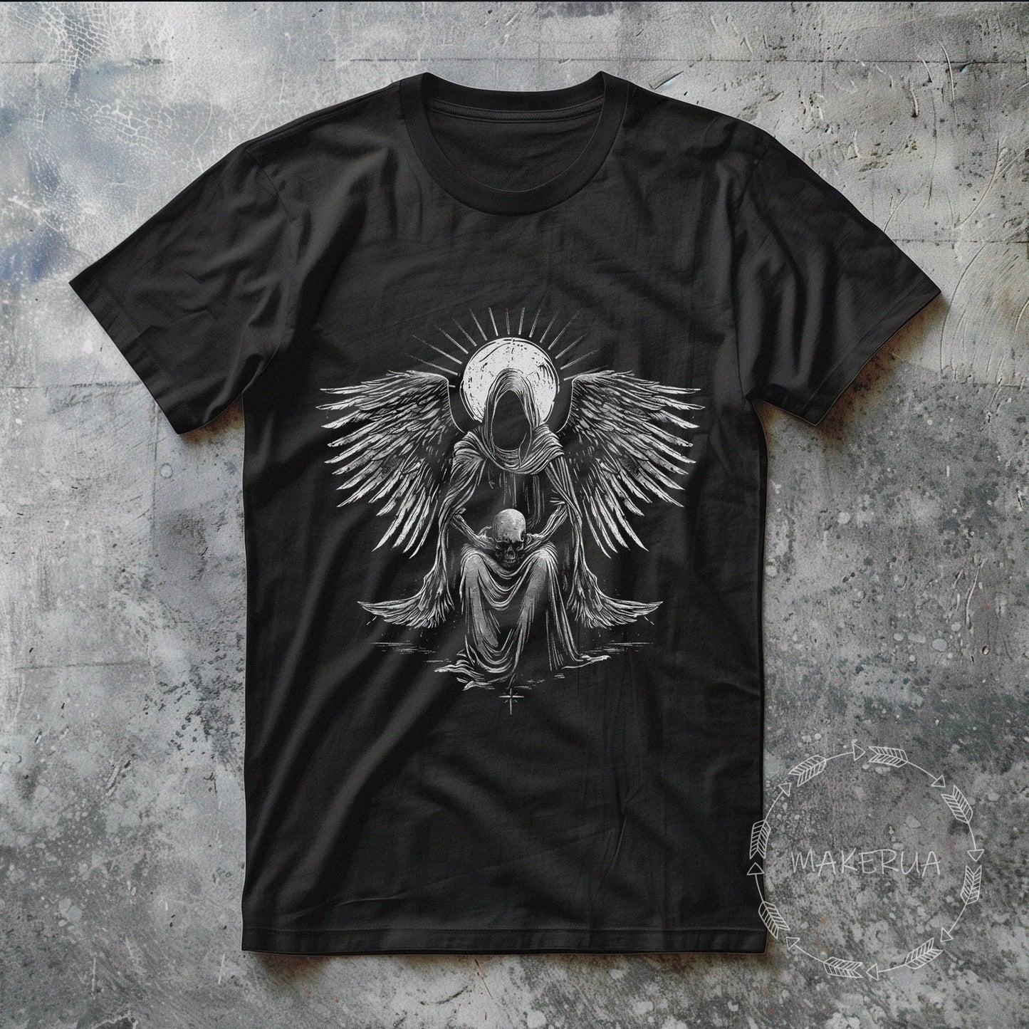 T-shirt demon devil occultism punk ritual white black cotton tee shirt print gift birthday - MakerUA