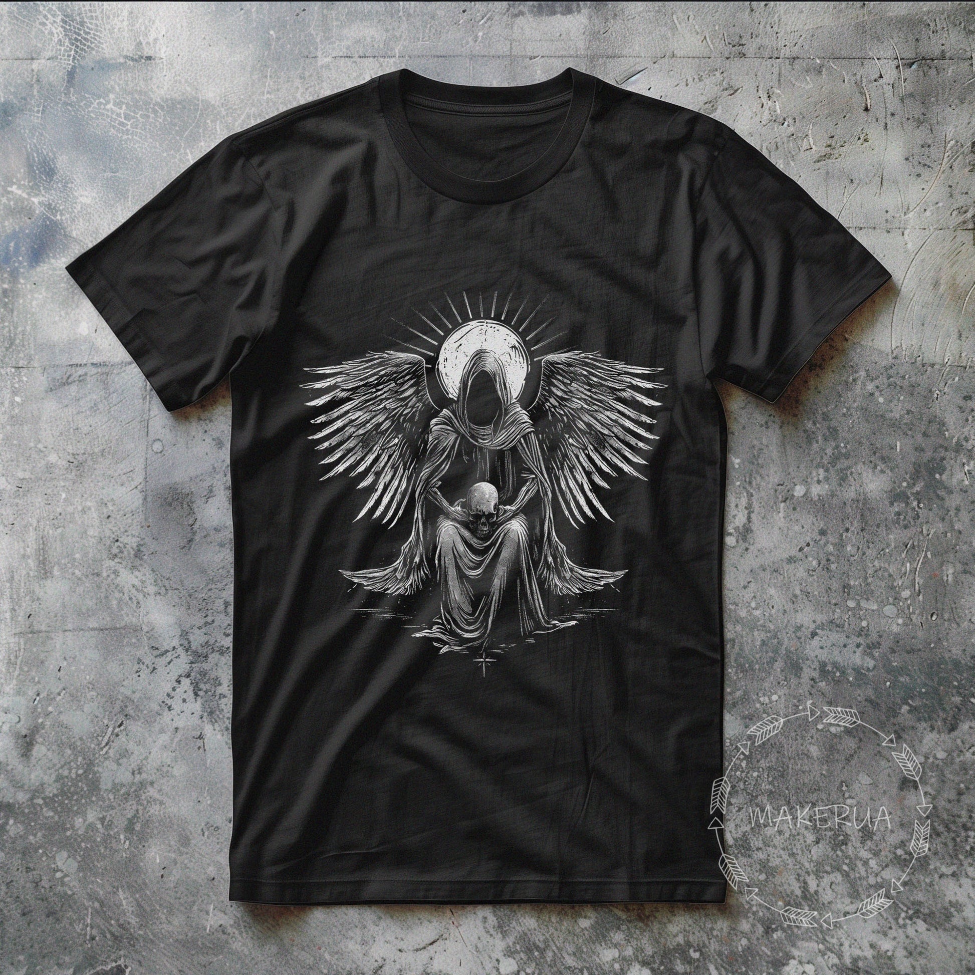 T-shirt demon devil occultism punk ritual white black cotton tee shirt print gift birthday - MakerUA
