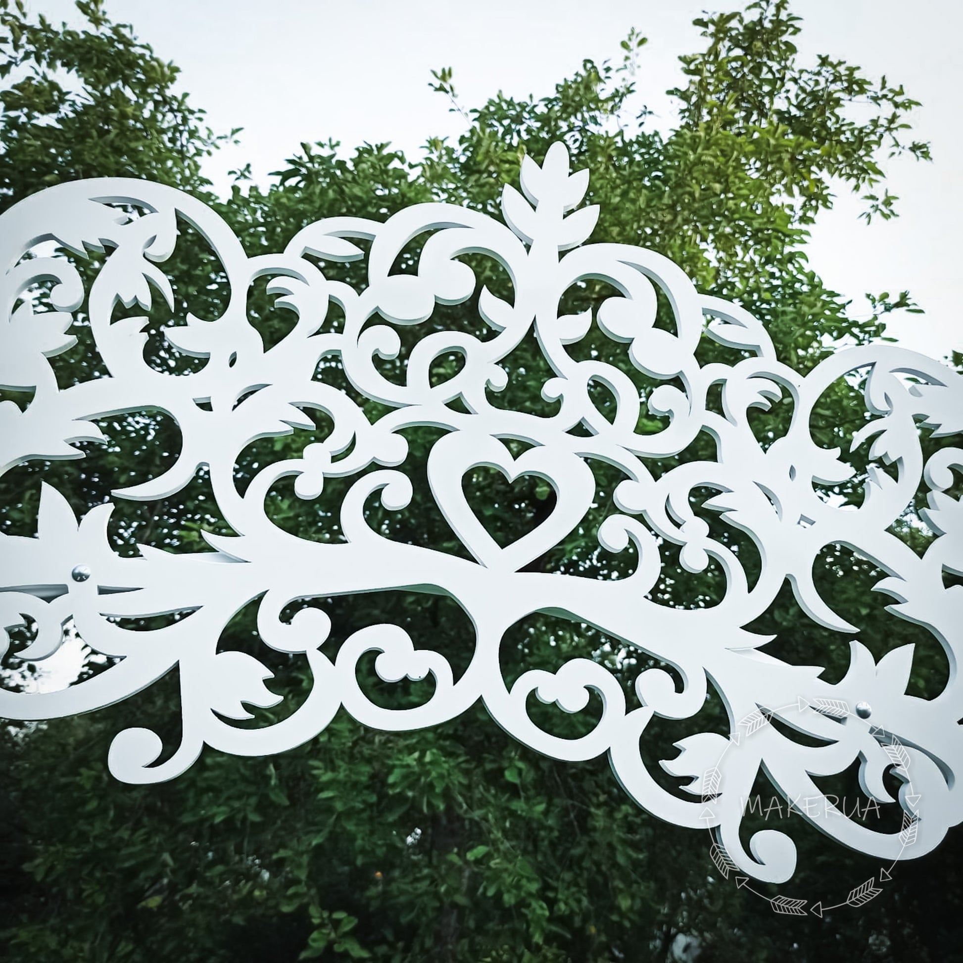 Arch wedding backdrop arbor floral frame white wooden wood flower rustic birthday event party prop shop photo booth decorations decor lace boho style - MakerUA