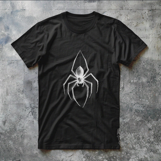 T-shirt spider tarantula white cotton tee shirt print gift birthday - MakerUA