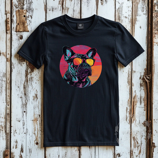 T-shirt french bulldog dog white black tee shirt print gift birthday - MakerUA
