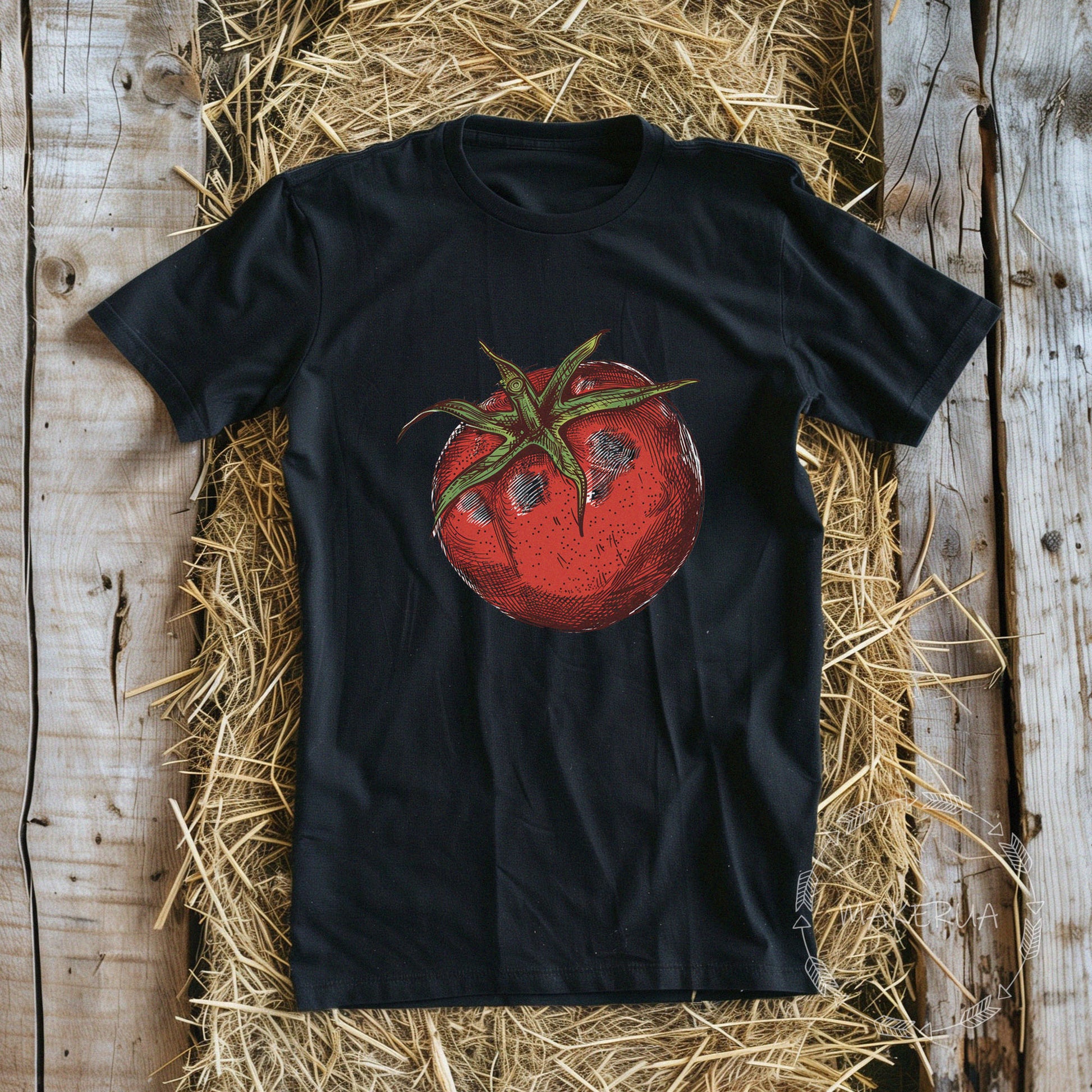 T-shirt tomato garden tomatoes farm white cotton tee shirt print gift birthday - MakerUA