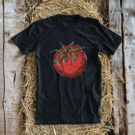 T-shirt tomato garden tomatoes farm white cotton tee shirt print gift birthday - MakerUA